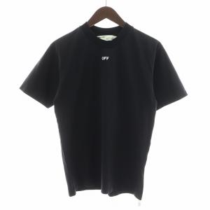 Off-White Tシャツ カットソー 半袖 バックプリント フラワー 花 XS 黒 ブラック /AN7