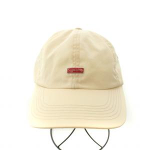 Supreme 23AW Enamel Logo 6-Panel キャップ ベージュ