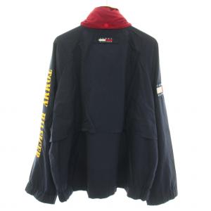 TOMMY HILFIGER Bomber Jacket ブルゾン アウター ロゴ刺繍 XL 紺 ネイビー 黄 イエロー /YT