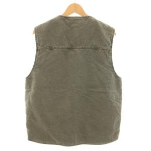 Carhartt ダブリューアイピー WIP アーバーべスト ARBOR VEST デニムベスト 前開き ジップアップ M グレー