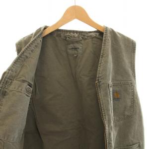Carhartt ダブリューアイピー WIP アーバーべスト ARBOR VEST デニムベスト 前開き ジップアップ M グレー
