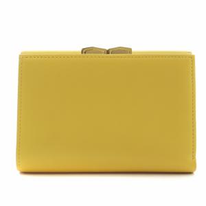 YVES SAINT LAURENT YSL カサンドラロゴ 財布 二つ折り レザー 黄 イエロー /AN11 AA