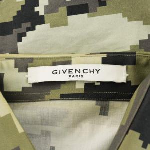 GIVENCHY SLIM FIT シャツ 長袖 星 スター カモフラ 迷彩柄 カーキ