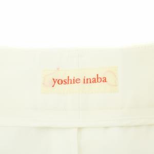 yoshie inaba ワイドパンツ スラックス ジッパーフライ 9 M 白 ホワイト