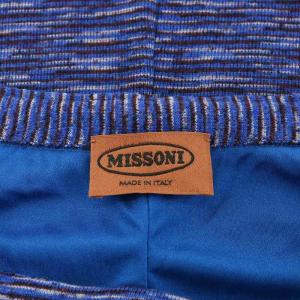 MISSONI タイトスカート ひざ丈 総柄 ウール 46 XL 紫 パープル