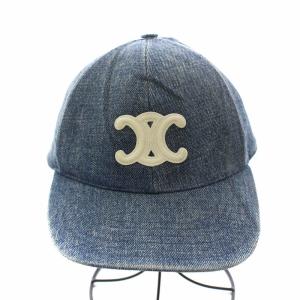 CELINE トリオンフ キャップ デニム地 L ネイビー 2AUT6930F.07DU