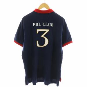 POLO RALPH LAUREN PRL CLUB ポロシャツ 半袖 ロゴ XL 紺 ネイビー 赤 レッド