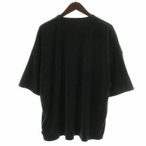 NEIGHBORHOOD 24SS PILE CREWNECK Tシャツ カットソー 半袖 ロゴ刺繍 パイル地 L 黒 ブラック