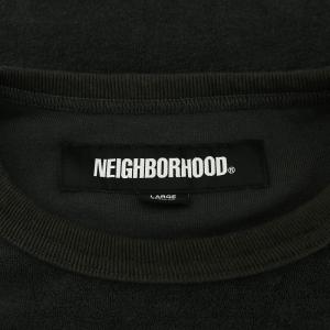 NEIGHBORHOOD 24SS PILE CREWNECK Tシャツ カットソー 半袖 ロゴ刺繍 パイル地 L 黒 ブラック