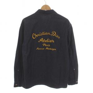 DIOR HOMME 21AW ATELIER刺繍 アトリエ オーバーサイズ デニムシャツ 38 インディゴ
