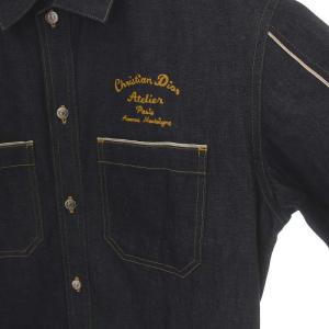 DIOR HOMME 21AW ATELIER刺繍 アトリエ オーバーサイズ デニムシャツ 38 インディゴ
