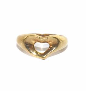 TIFFANY&Co. エルサペレッティオープンハートリング 11号 18K 3.48g イエローゴールド