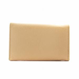 PRADA キーケース 6連 ロゴ レザー ベージュ 1PG222