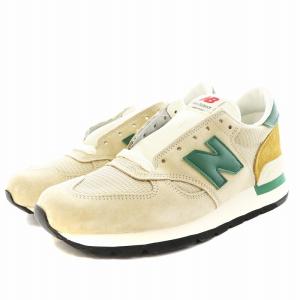 New Balance M990TG1 スニーカー US10.5 ベージュ グリーン
