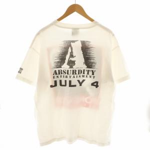 SAINTMICHAEL 23SS FOREVER Tシャツ カットソー 半袖 プリント ロゴ L グレー 赤 レッド 白 ホワイト