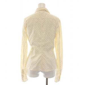 JIL SANDER シャツ ブラウス 総柄 長袖 36 S ベージュ /YM