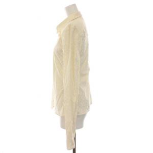 JIL SANDER シャツ ブラウス 総柄 長袖 36 S ベージュ /YM