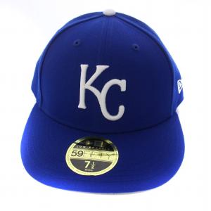NEW ERA LP 59FIFTY MLBオンフィールド カンザスシティ ロイヤルズ ゲーム キャップ 帽子 ロゴ 7 1/2 青 ブルー