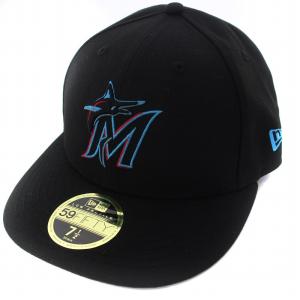 59FIFTY MLBオンフィールド マイアミマーリンズ ゲーム ベースボールキャップ 帽子 ロゴ 7