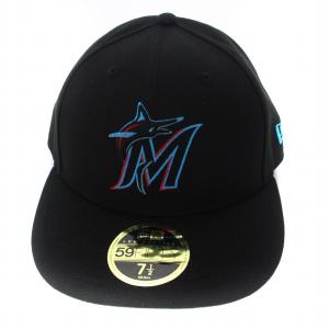 NEW ERA 59FIFTY MLBオンフィールド マイアミマーリンズ ゲーム ベースボールキャップ 帽子 ロゴ 7