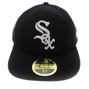 NEW ERA LP 59FIFTY MLBオンフィールド シカゴ ホワイトソックス ゲーム キャップ 帽子 ロゴ 7 3/4 黒 ブラック