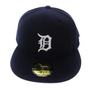 NEW ERA 59FIFTY MLBオンフィールド デトロイト タイガース ホーム キャップ 帽子 ロゴ 7 5/8 紺 ネイビー