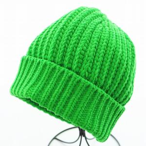 ニットキャップ ニット帽 ビーニー 帽子 M 緑 グリーン /AN9 AA