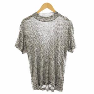 Tシャツ カットソー 半袖 総柄 M グレー /AN19