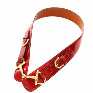 ベルト ゴールド金具 レザー 65 赤 レッド /AN10