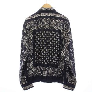 DOLCE&GABBANA バンダナプリント シャツ シルク100％ 54 ブラック