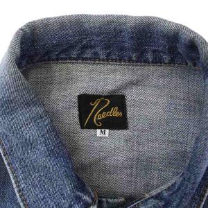 Needles デニムジャケット Gジャン ジージャン アウター ダメージ加工 M 青 ブルー