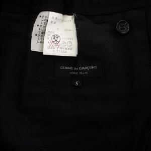 COMME des GARCONS HOMME PLUS 2タック ワイドパンツ S ブラック PP-11012S
