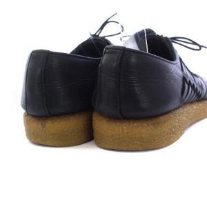 COMME des GARCONS HOMME PLUS Leather Shoes レースアップシューズ 編み込み レザー 27cm 黒 ブラック