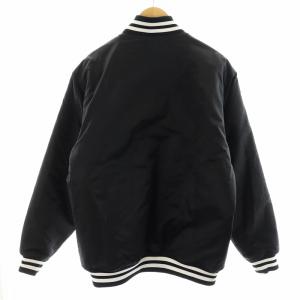 NEW ERA スタジャン スタジアムジャンパー ブルゾン ロゴ ナイロン XL 黒 ブラック