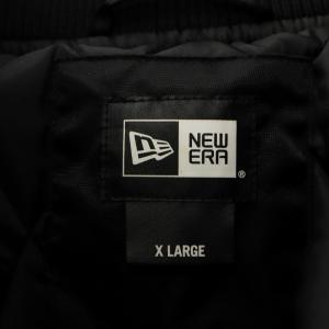 NEW ERA スタジャン スタジアムジャンパー ブルゾン ロゴ ナイロン XL 黒 ブラック
