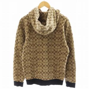 COACH シグネチャー パーカー プルオーバー S 茶 ブラウン