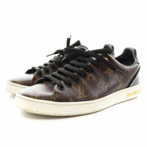 LOUIS VUITTON フロントロー ライン モノグラム スニーカー 36 ブラウン