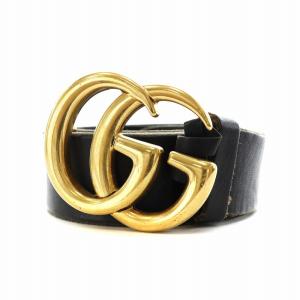 GGマーモント ベルト ハトメ レザー 黒 ブラック /AN7 AA