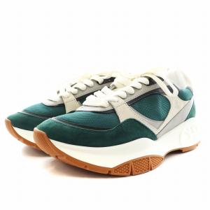 JIMMY CHOO LANDON スニーカー 41.5 グリーン ホワイト