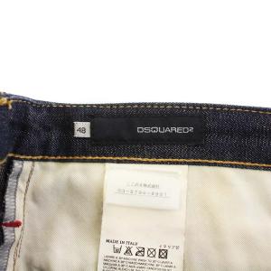 DSQUARED2 ここのえ デニムパンツ ジーンズ  ストレート 刺繍 48 M 紺 ネイビー 74LA237 /KH