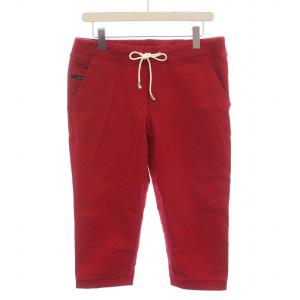ジョガーパンツ スウェット クロップド 七分丈 3 L 赤 レッド /YM