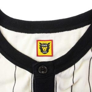 HUMAN MADE Girls Don't Cry Baseball Tee Tシャツ カットソー 長袖 ヘンリーネック ロゴ ストライプ XL