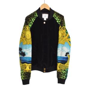 H&M ボンバージャケット レオパード 総柄 S ブラック