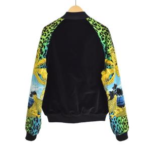 VERSACE H&M ボンバージャケット レオパード 総柄 S ブラック