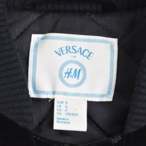 VERSACE H&M ボンバージャケット レオパード 総柄 S ブラック