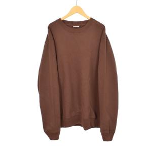 クルーネック スウェット L ブラウン