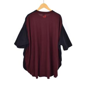 LOEWE 21SS Circle T-Shirt アナグラム バイカラー Tシャツ S ネイビー ボルドー
