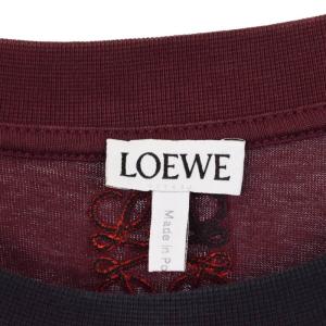 LOEWE 21SS Circle T-Shirt アナグラム バイカラー Tシャツ S ネイビー ボルドー