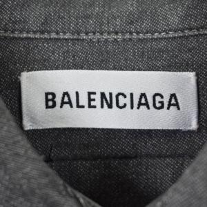 BALENCIAGA 17SS デニムシャツ 36 グレー 517971