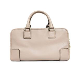 LOEWE アマソナ28 アナグラム レザー ミニボストン ベージュ